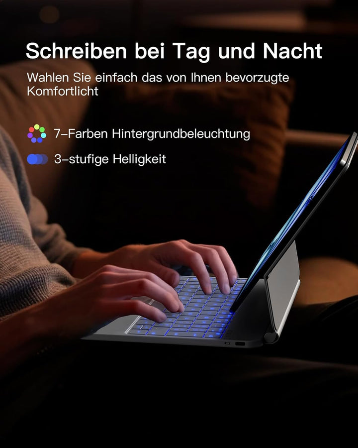 Inateck NeoMagic Magnetische Tastatur Hülle für iPad Air 11 Zoll M3/M2 (2025/2024),Air 5/4,Magic Key