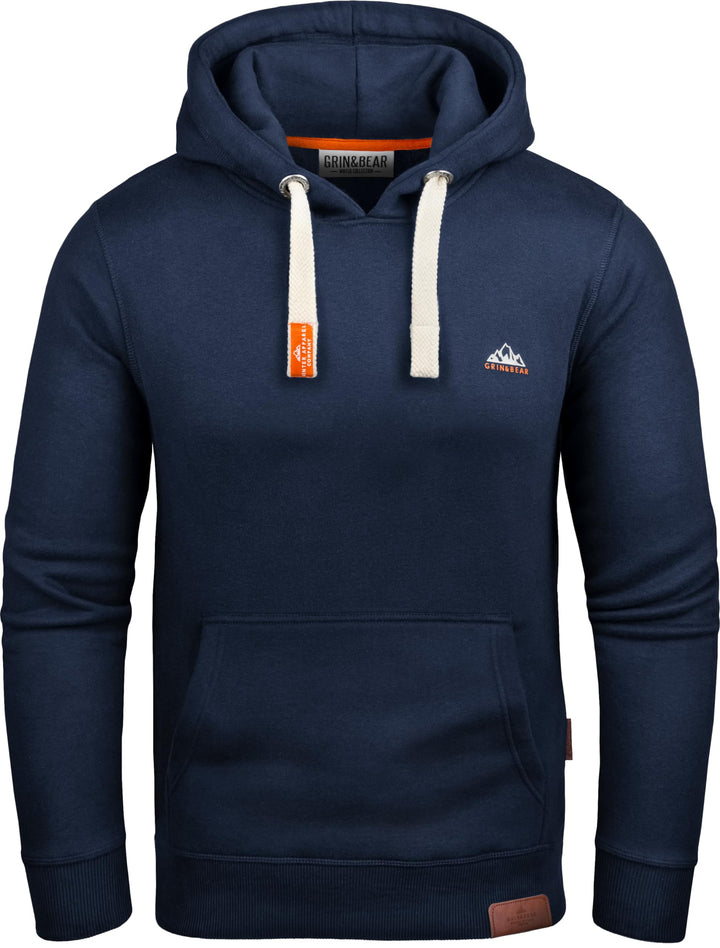 Grin&Bear Hoodie Herren Sweatshirt Pullover GEC023 L Navy, L Navy