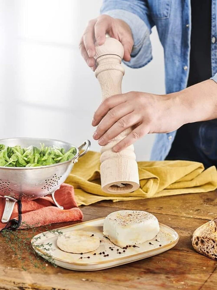 PEUGEOT - Pfeffermühle Paris Nature 18 cm + Schwarzer Bio Pfeffer aus fairem Handel - Klassische Mah