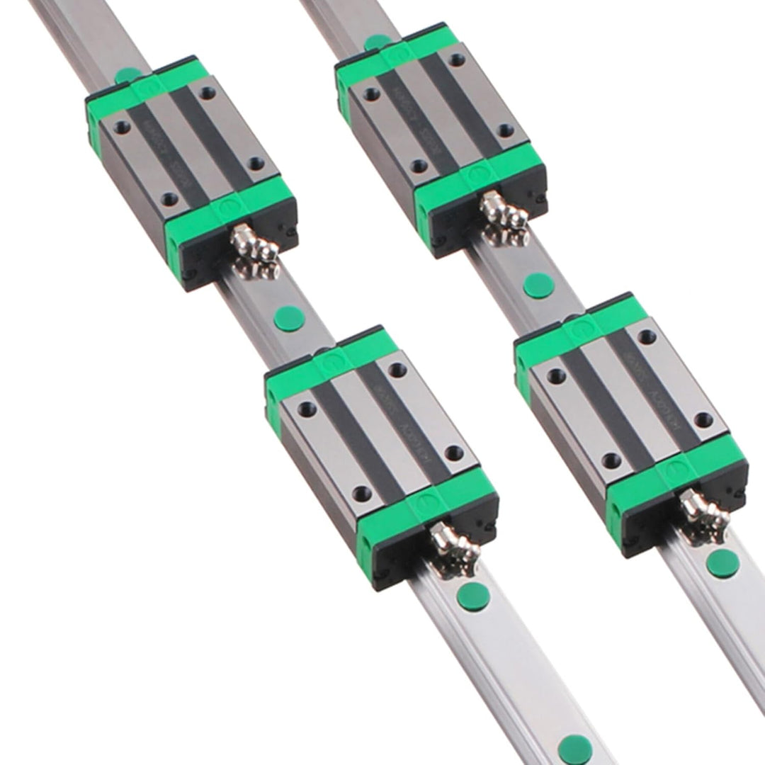 Linearführung 2 Stücke HGR 25-300mm Linearschiene mit 4PCS Gleitblock, Linearschienenlänge 300mm Lin