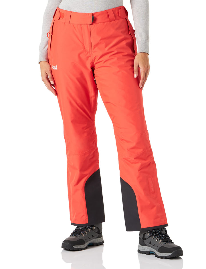 Jack Wolfskin Damen Powder Mountain Hose-1111851 Hose 42 Orange Coral, 42 Orange Coral