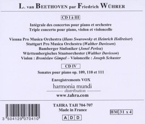 Friedrich Whrer Plays Beethoven, Audio-CD