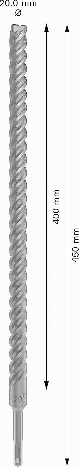 Bosch 1x PRO SDS plus-5X Hammerbohrer (für Stahlbeton, Beton, Ø 20,00 mm, Professional Zubehör Bohrh