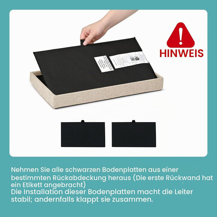 COZY KISS Hundetreppe für Kleine Hunde mit Stauraum und Katzenöffnung, Breite Haustiertreppe Faltbar