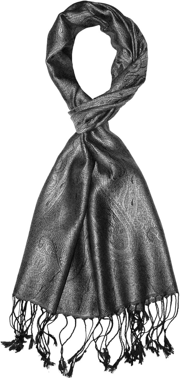 Lorenzo Cana Pashmina Damenschal Schaltuch jacquardgewebt 100% Seide Paisleymuster Seidenschal Seide