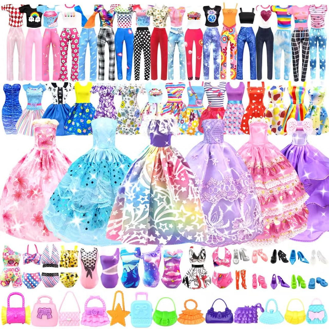 Kleidung Schmuck Zubehör für 11,5 Zoll Puppen mit 1 Abendkleider 2 Kleider Set 4 Minikleider 2 Tops