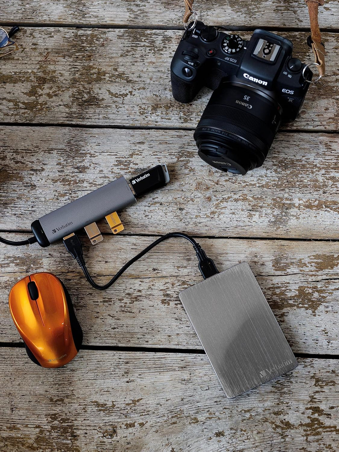 Verbatim Store 'n' Go ALU Slim, 1 TB, Silber, Externe Festplatte, USB 3.2 GEN 1, Festplatte extern a