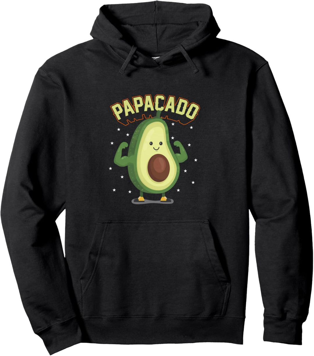 Funny Avocado Gift For Fathers - Papacado Pullover Hoodie