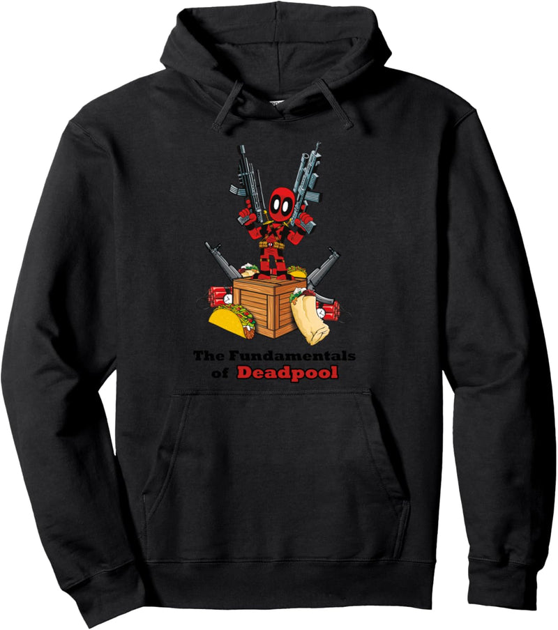 Marvel Deadpool Weapons and Food Pullover Hoodie
