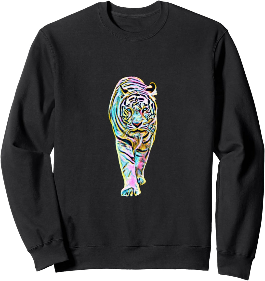 Tiger Motiv Raubkatzen Dschungel Katzen Krallen Zähne Tiger Sweatshirt