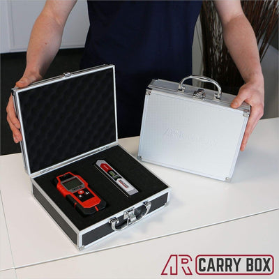 AR Carry Box® Kleiner Alukoffer Werkzeugkoffer Aluminium Koffer leer 260x210x80mm Farbe Alu/Lila, Li