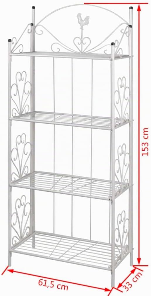 vidaXL Pflanzentreppe weiss Blumentreppe Blumenregal Standregal Blumenständer, Weiss