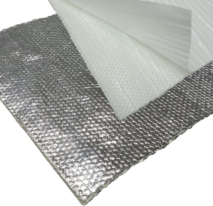 4 Stück Alu-Fiberglas Hitzeschutzmatte 2,00 x 0,20 m selbstklebend &amp; reflektierend | VIELE GRÖSSEN &amp;