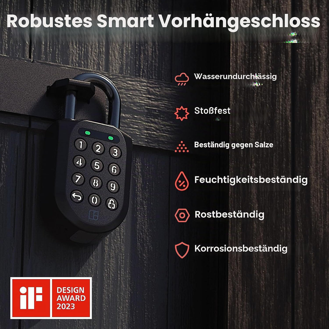 Igloohome Smart Padlock 2 (SP2), Erzeugt Zugriff von überall, kein WLAN nötig, kompatibel mit iPhone
