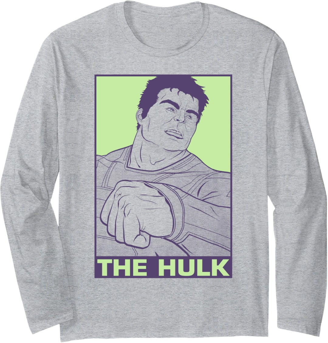 Marvel Avengers: Endgame Hulk Pop Art Portrait Langarmshirt