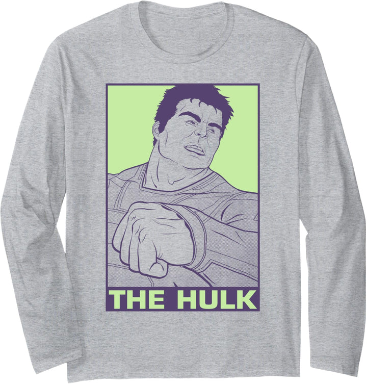 Marvel Avengers: Endgame Hulk Pop Art Portrait Langarmshirt