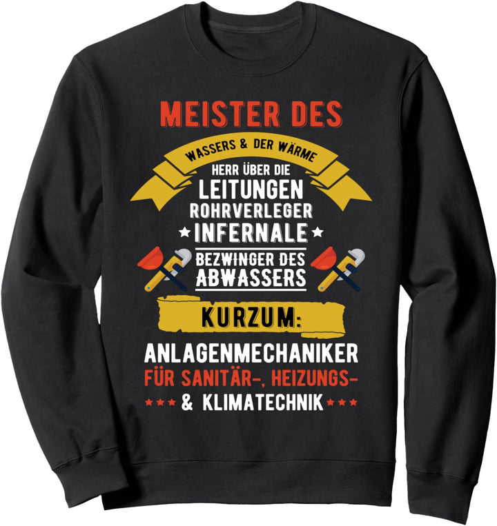 Systemmechanik | Gaswasser-Klempner, Sanitär Klempner Sweatshirt