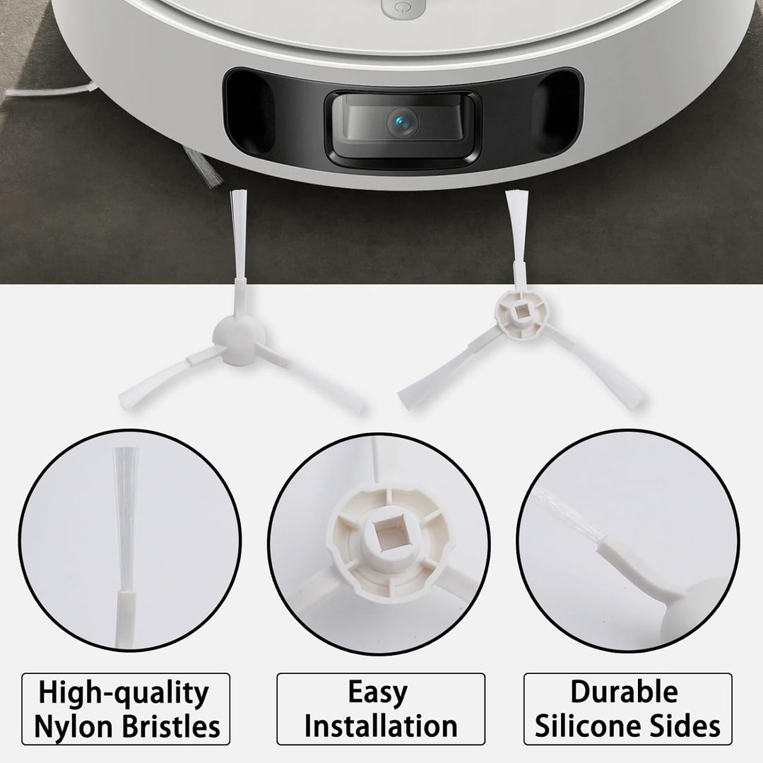 Geoviizon Zubehör für Xiaomi Robot Vacuum X10+,X20+ Saugroboter,1 Hauptbürste 4 Staubbeutel 4 Wischt