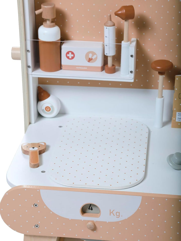 Vertbaudet Kinder Spieltisch,Kinderarztpraxis, Holz FSC® weiss Weiss Einheitsgrösse, Weiss Einheitsg