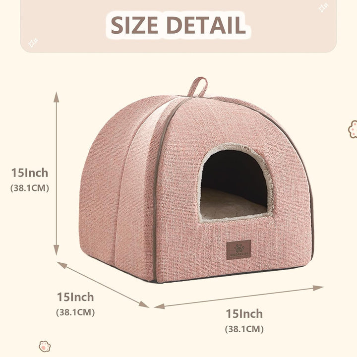WINDRACING Katzenbett für Indoor-Katzen – Katzenhöhlenbett, Katzenhaus-Katzenzelt mit abnehmbarem, w