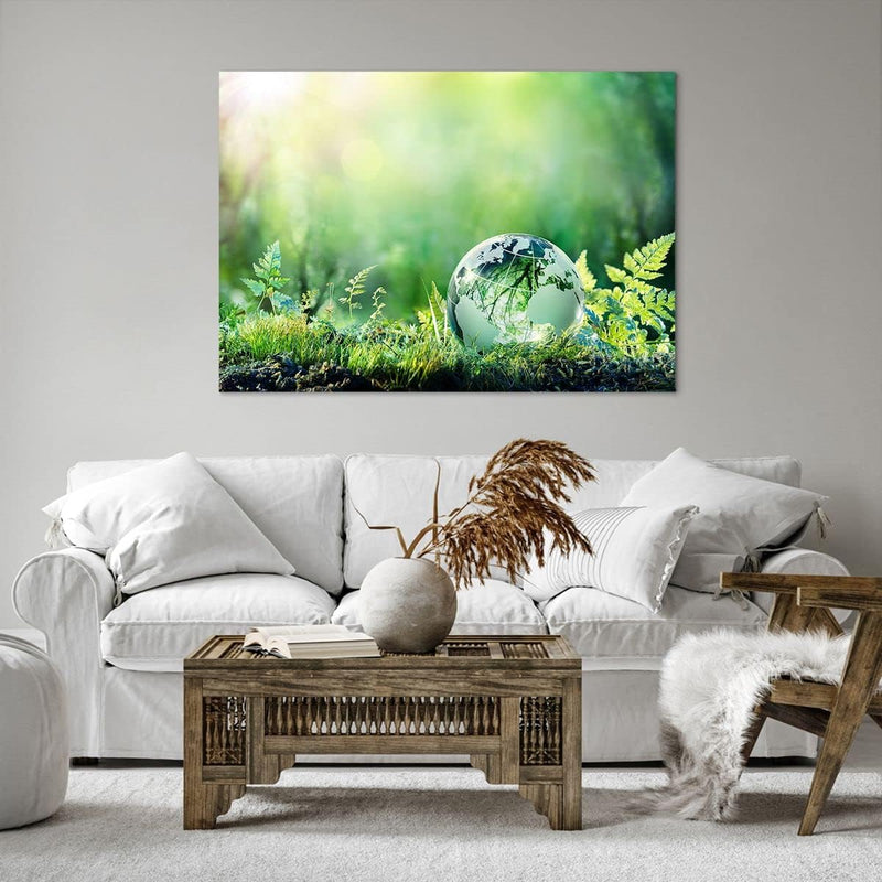 ARTTOR Bilder auf Leinwand 100x70cm Leinwandbild mit Rahmen natur natur Gross Wanddeko Bild Schlafzi