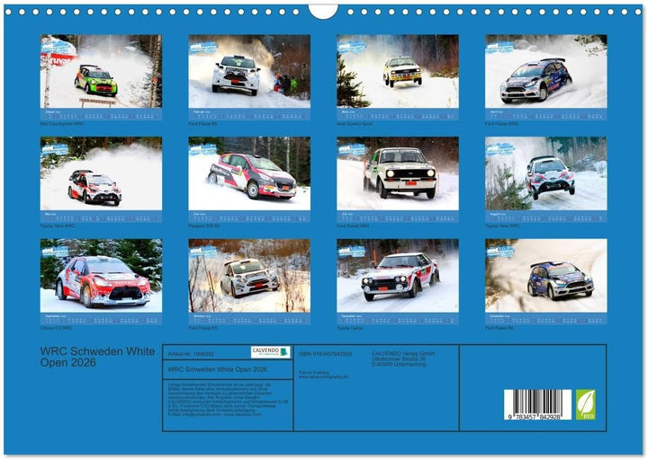WRC Schweden White Open 2026 (Wandkalender 2026 DIN A3 quer), CALVENDO Monatskalender: Impressionen