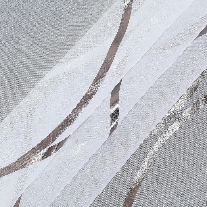 CORLIF Raffrollo mit Ösen Gardinen Küche Raffgardinen Transparent Ösenrollo Vorhänge Mit Wellen-Druc