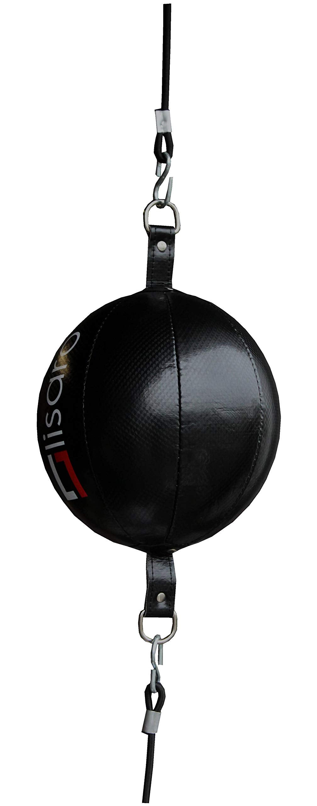 Lisaro Leder Doppelendball/Durchmesser ca. 25cm inkl. 2 elastischen Spanngurten ca. 100cm lang schwa