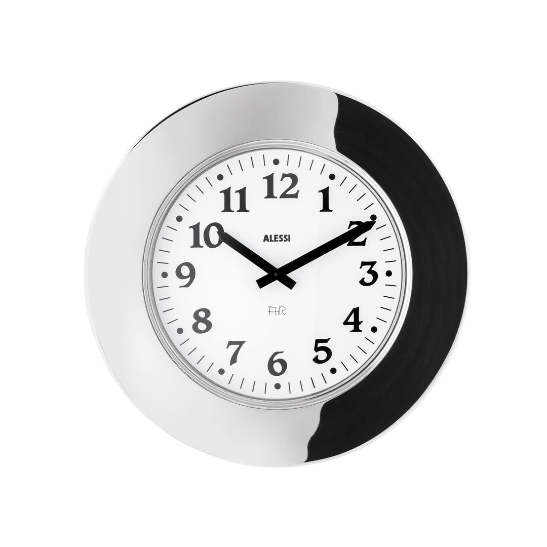 Alessi "Momento" Wanduhr aus Edelstahl, Quartz Werk