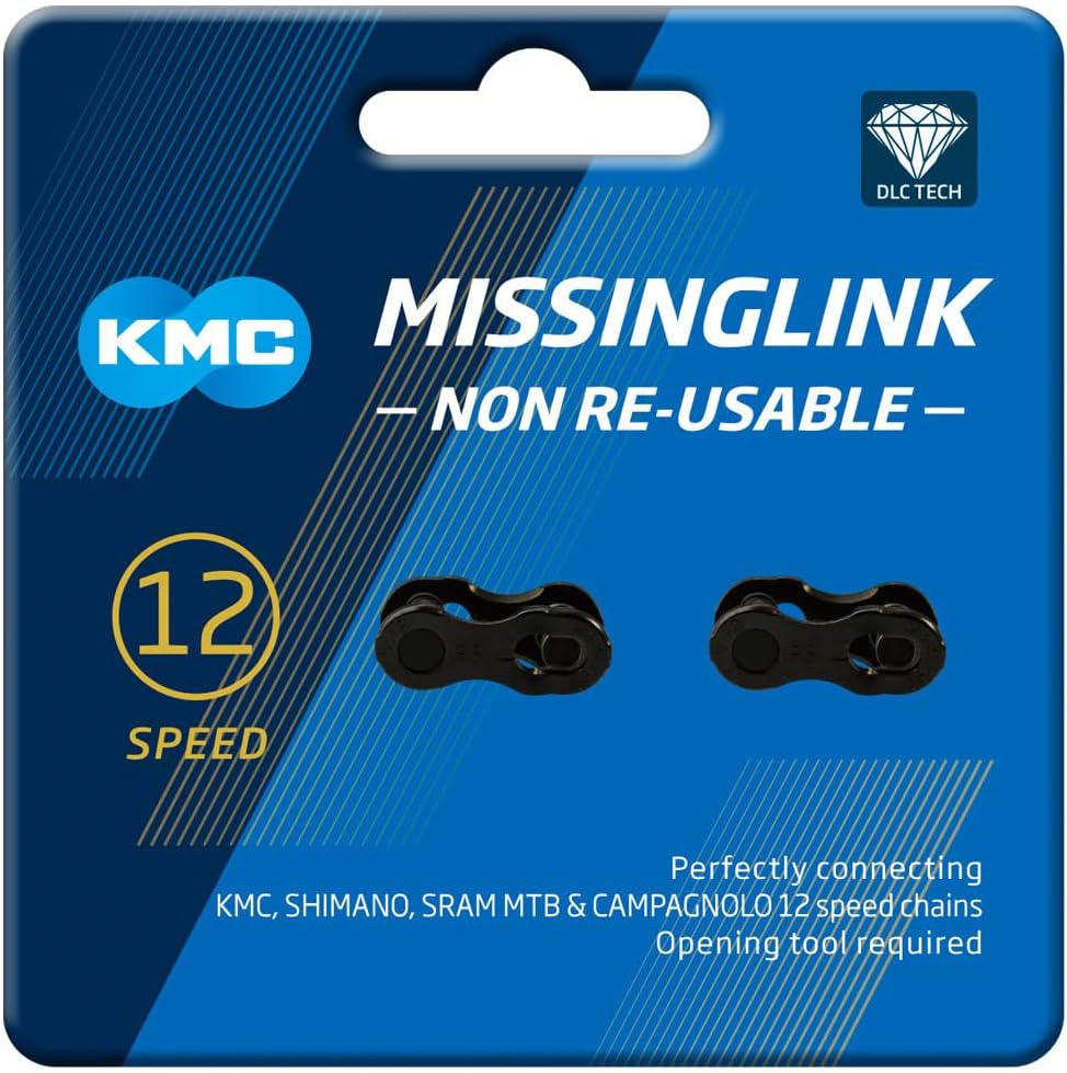 KMC MissingLink 12 NR DLC Kettenschloss 1/211/128' // Für 12-fach Kette Silber, Silber