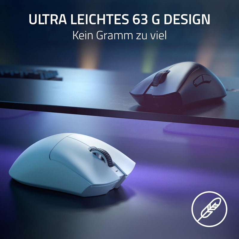 Razer DeathAdder V3 Pro - Leichte kabellose Ergonomische Esports-Maus (63g Leichtes Design, Focus Pr