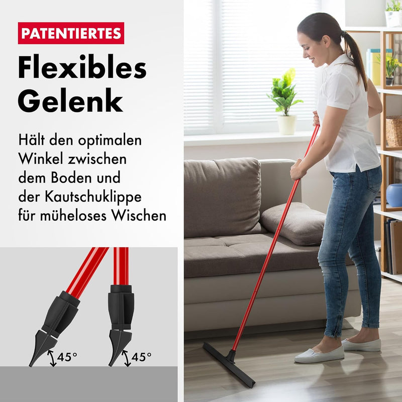 Tyroler Bright Tools Wasserabzieher/Wasserschieber mit extra langlebigem und extra breitem 60cm Gumm