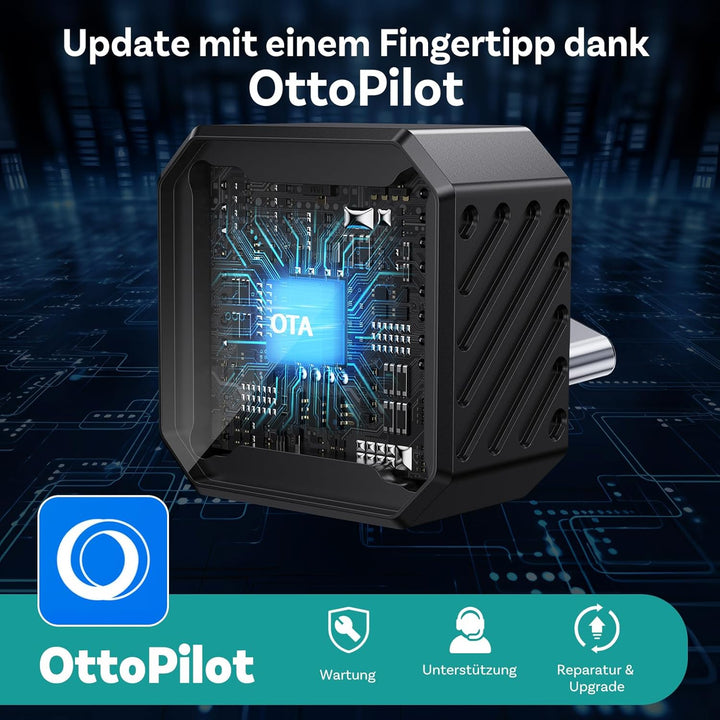 OTTOCAST Mini Pot 2026 Typ-C, 2-in-1 CarPlay & Android Auto Wireless Adapter für iOS 10+/Android 11+