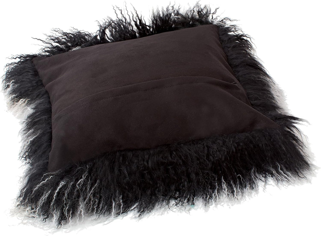Reissner Lammfelle Tibet Lammfell Kissenbezug langflorig 30x30cm JYB14 Farbe schwarz (Tops) Jyb14 Sc