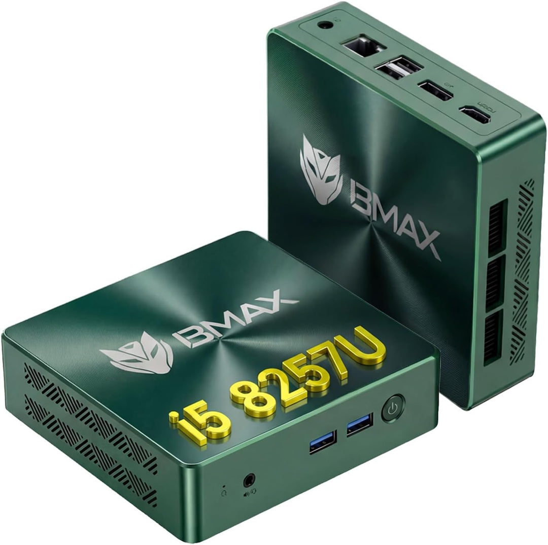 BMAX Mini PC Intel Core i5-8257U (Bis zu 3,9GHz, 4C/8T) 16GB DDR4 512GB SSD, Micro Desktop Computer