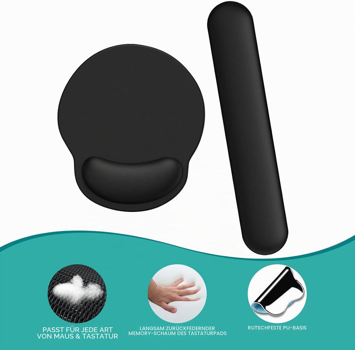 Giecy Mauspad mit handauflage und handballenauflage Tastatur, Ergonomisches Mouspad mit gelkissen &amp;