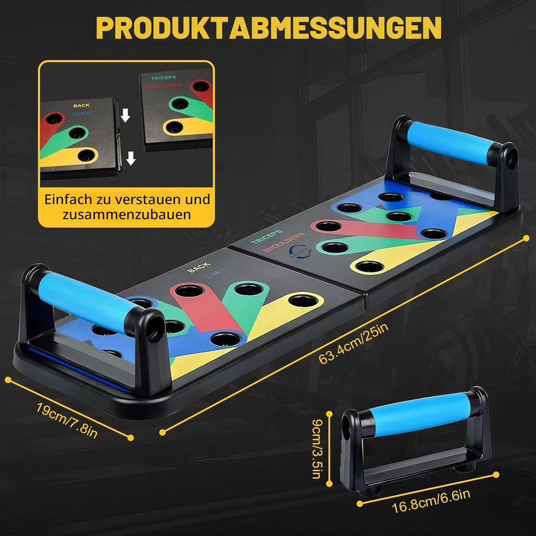 Push Up Board, Multifunktionale Liegestützbrett, Tragbar Liegestütze Brett, Faltbar, Fitnessgeräte f