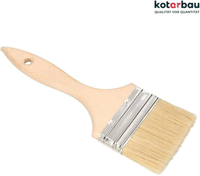 KOTARBAU® Farbpinsel Mit Holzgriff 63 mm 20 St. Alle Grössen Flachpinsel Beizen Lasur Farben Malerpi