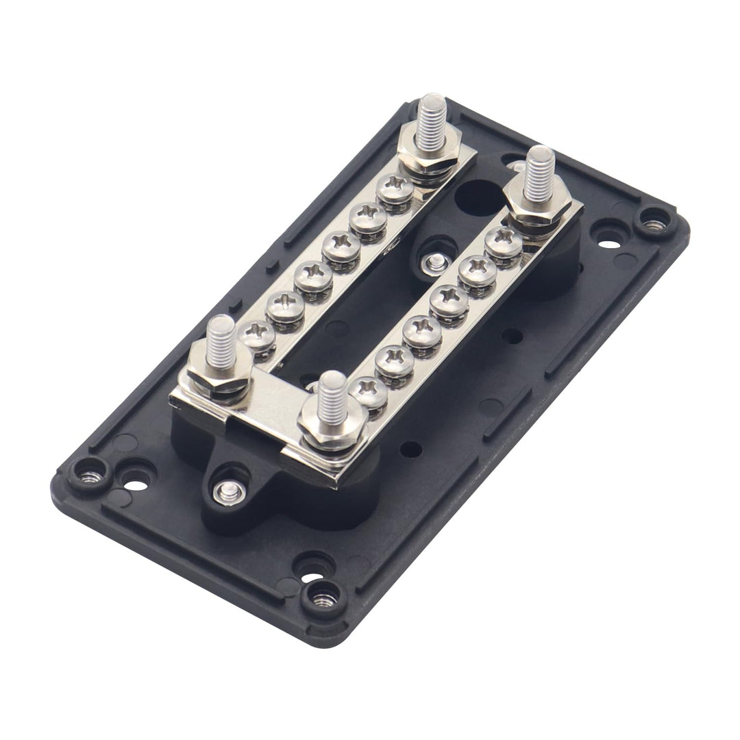 HIMOZEAN 100A Sammelschienenkasten 12V - 48V DC Verteilerschiene Stromverteilungsblock 4X M6 und 12X