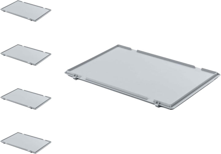 PROREGAL SuperSparSet 5x Scharnierdeckel für Eurobehälter | HxBxT 2,7x20x30cm HxBxT 2,7x20x30cm (5er