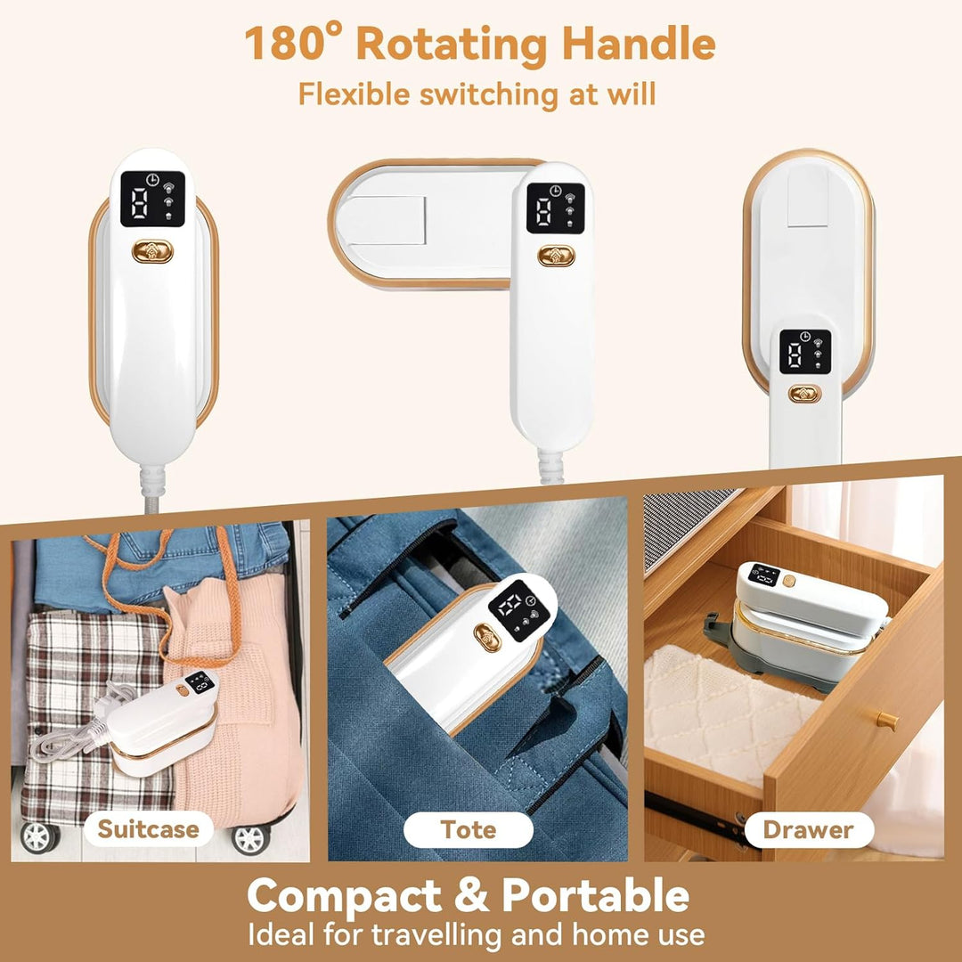 NXPZ 1200W Steamer Dampfglätter, 2-in-1 Handdampfbügeleisen, Tragbares Reisebügeleisen mit 150 Ml Wa