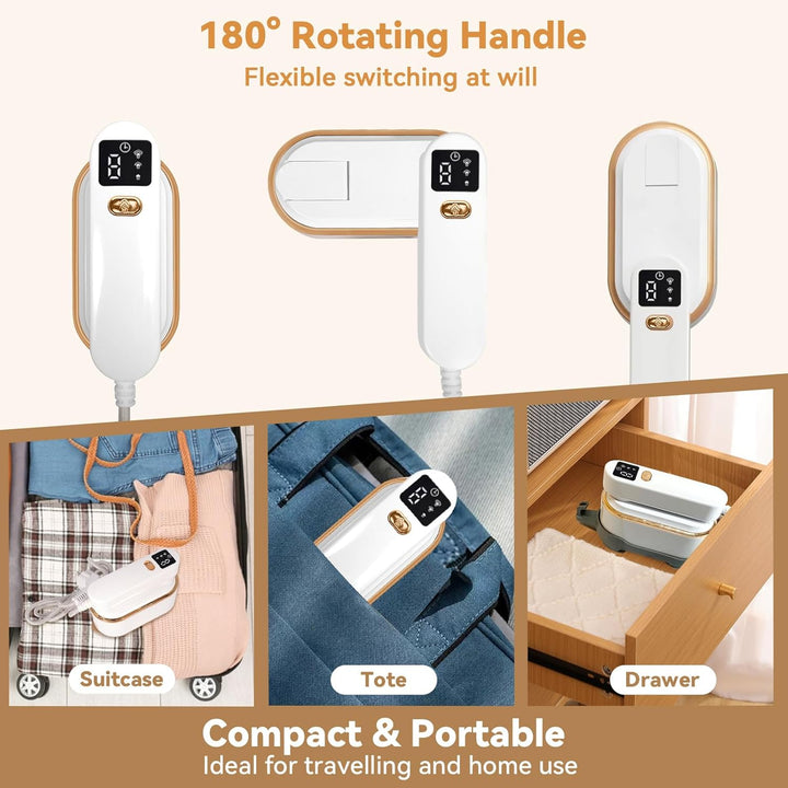 NXPZ 1200W Steamer Dampfglätter, 2-in-1 Handdampfbügeleisen, Tragbares Reisebügeleisen mit 150 Ml Wa