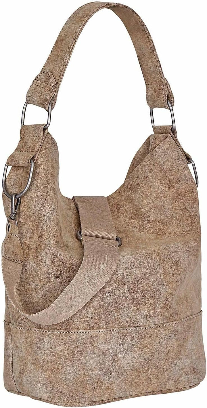 Fritzi aus Preussen Damen Fritzi51 Vintag Hobo-Tasche Old Wood, Old Wood