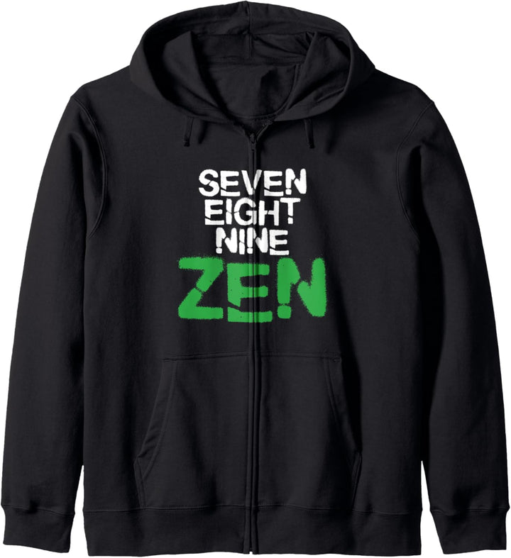 Sieben Acht Neun Zen Meditation Yoga Entspannen Meditieren Kapuzenjacke