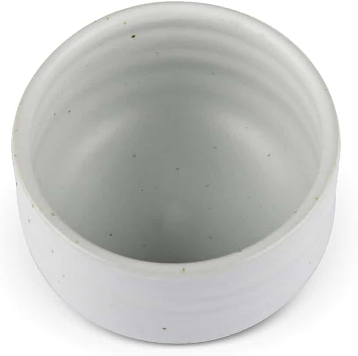 MAOCI - Matcha-Schale Chawan aus Porzellan 400ml hell handgefertigt - als Geschenkbox