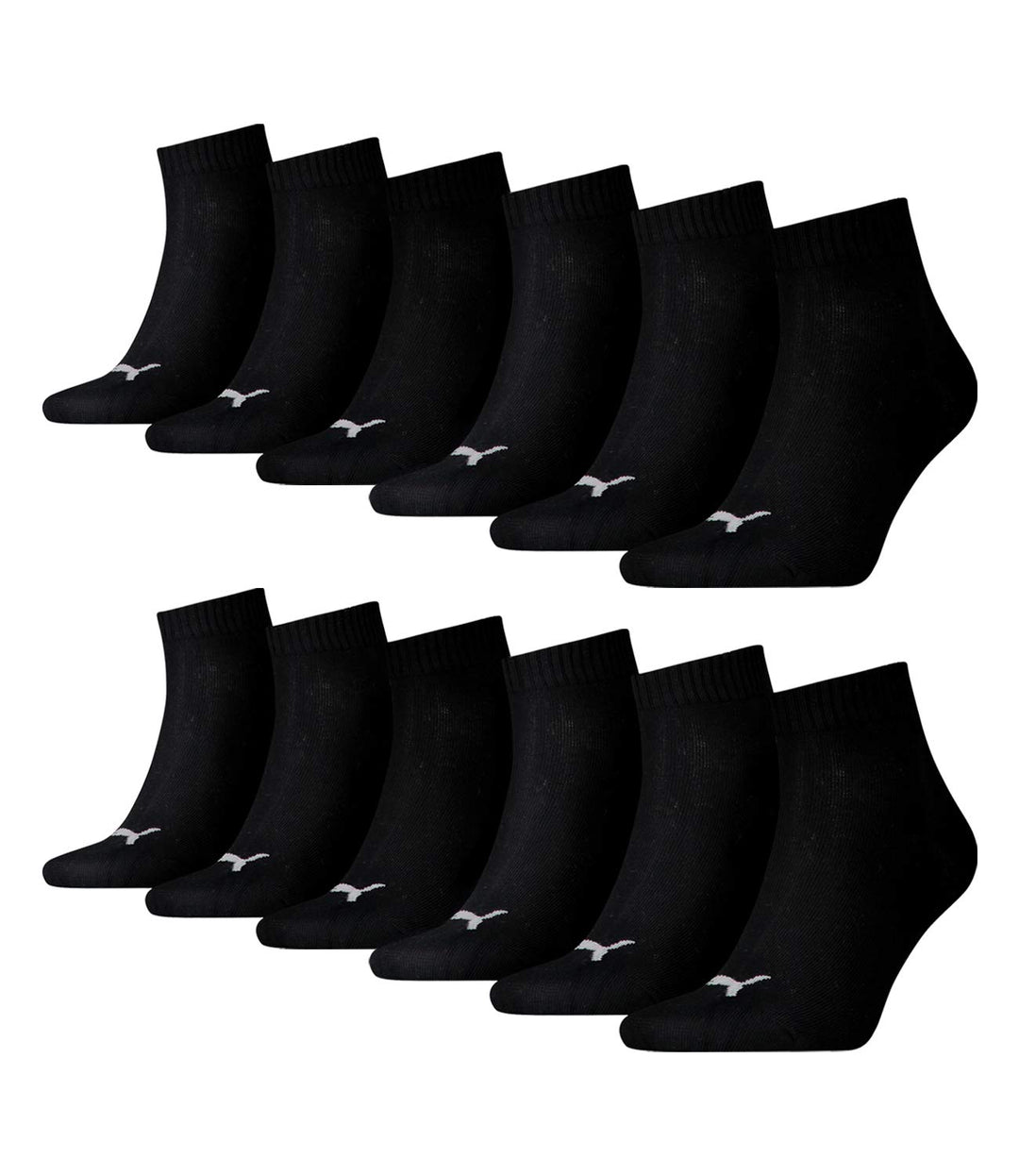 PUMA 18 Paar Unisex Quarter Socken Sneaker Gr. 35-49 für Damen Herren Füsslinge 18 Paar - 35/38 200