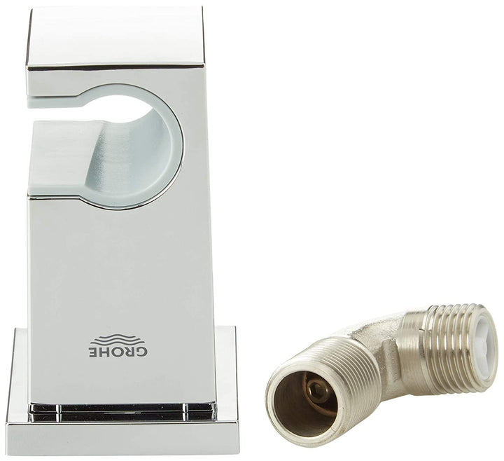 GROHE Euphoria Cube - Wandanschlussbogen (1/2", mit Wandbrausehalter, langlebige Oberfläche), chrom,