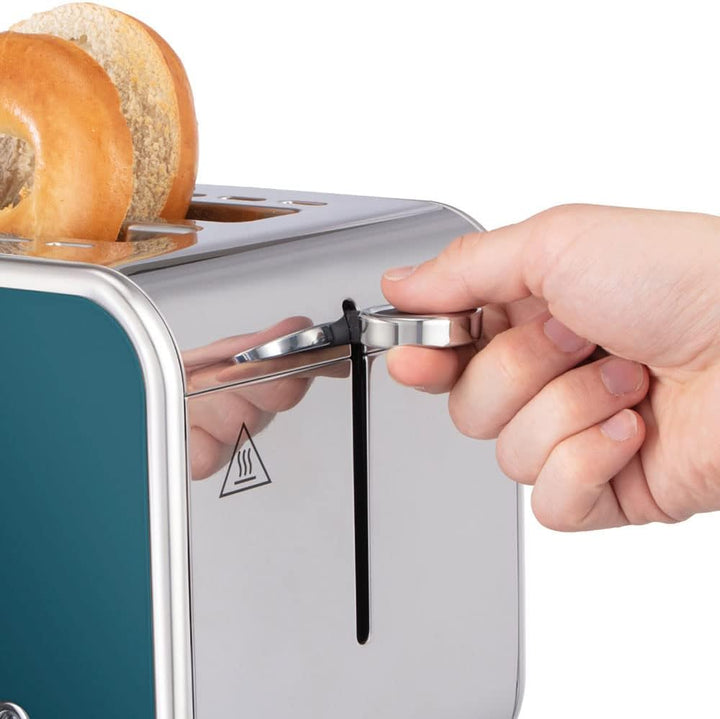 Russell Hobbs Toaster [für 2 Scheiben] Distinctions Edelstahl Ocean Blue (extra breite Toastschlitze