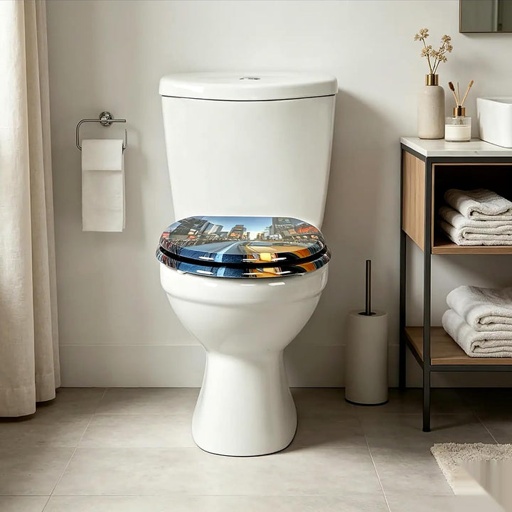 SINOBATH Premium WC Sitz mit Absenkautomatik – hochwertige Toilettendeckel aus Holz, viele bunte Mot