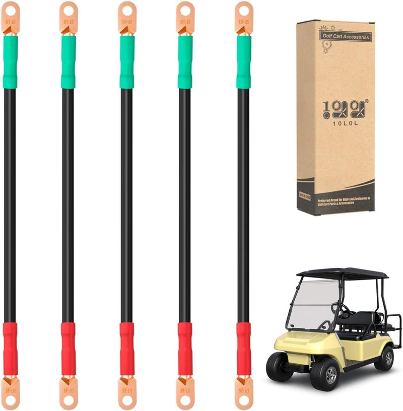 10L0L Golfwagen-Batteriekabel-Set für Club-Auto, DS 1995-Up, 48 Volt, 4 Gauge Schweisskabel (5 Stück